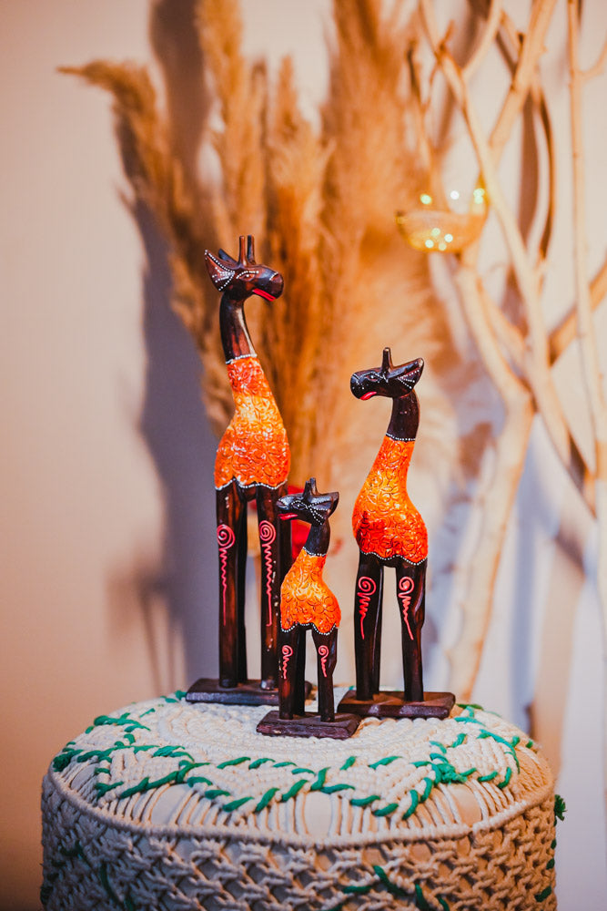 Handcrafted Giraffe Trio Set