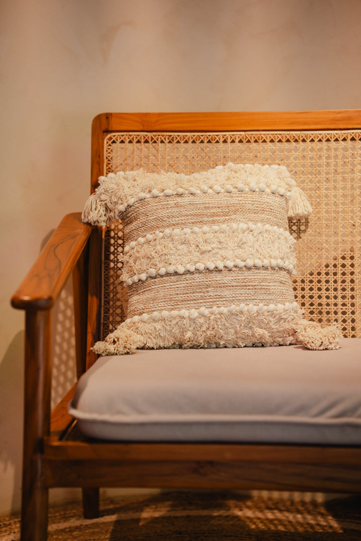 Bohemian Natural Tufted Cushion Cover