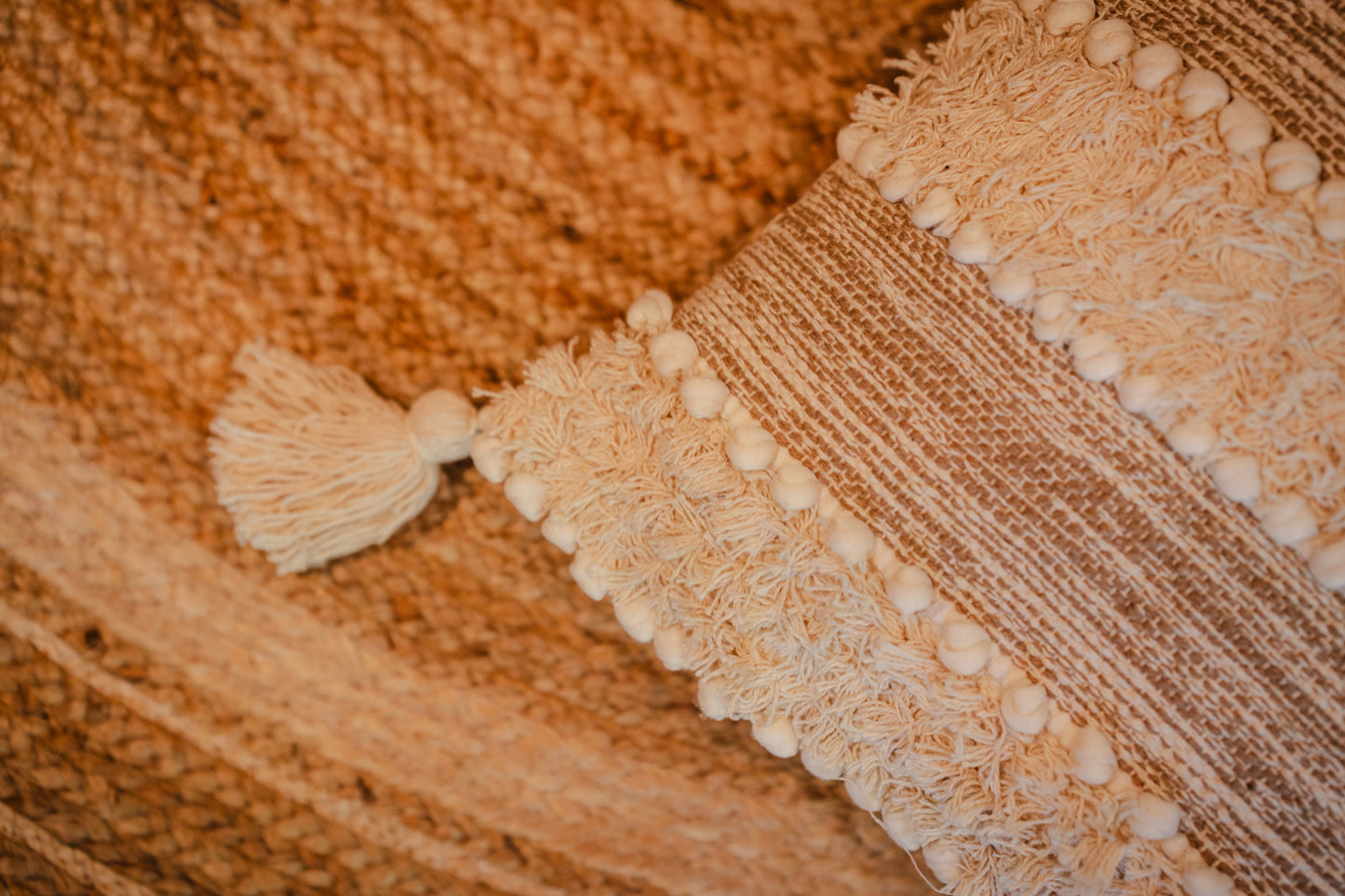 Bohemian Natural Tufted Cushion Cover