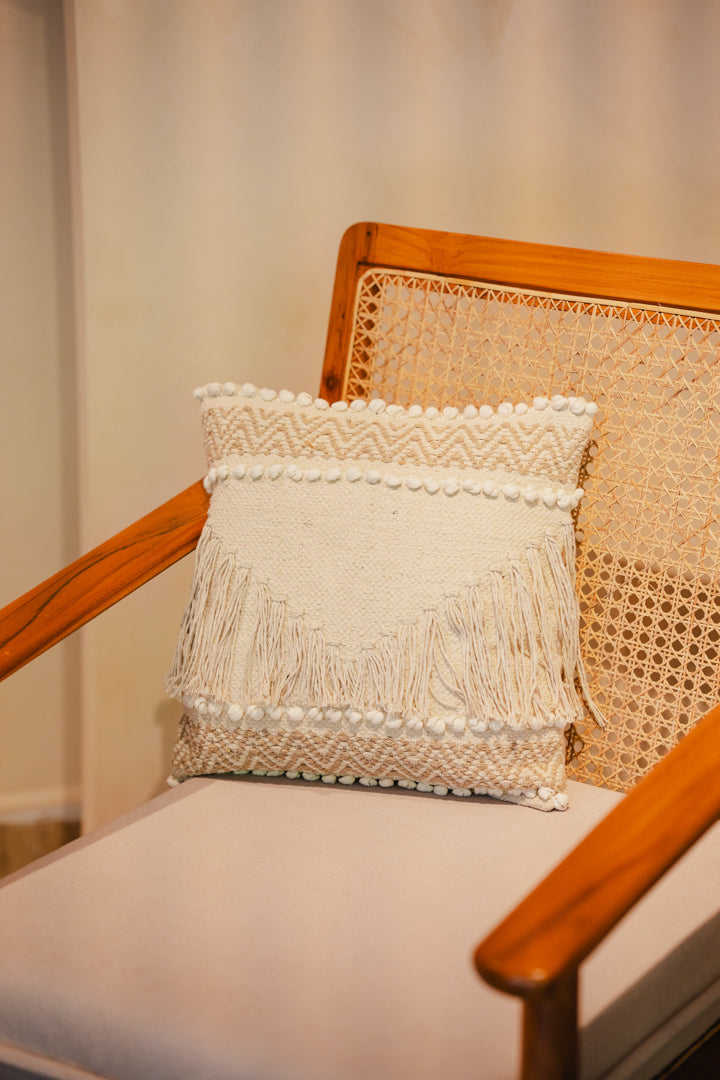 Bohemian Beige Natural Color Cushion Cover