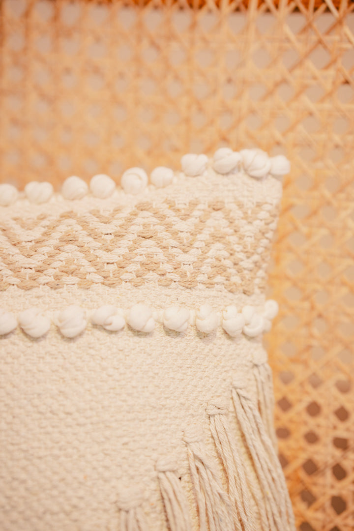 Bohemian Beige Natural Color Cushion Cover