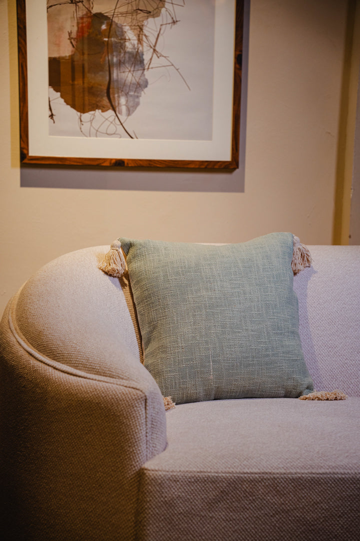 Pastel Green Solid Color Cushion Cover