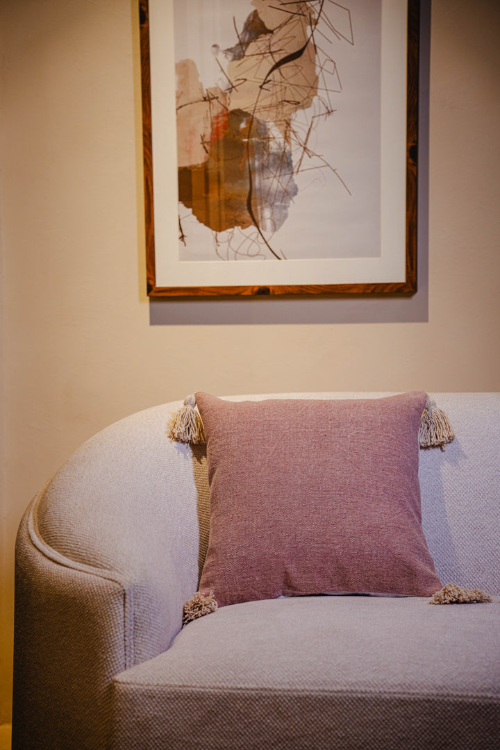 Pink Solid Color Cushion Cover