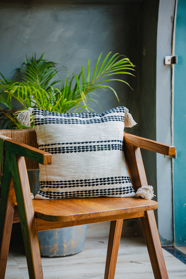 Boho Style Black/White Cushion Cover