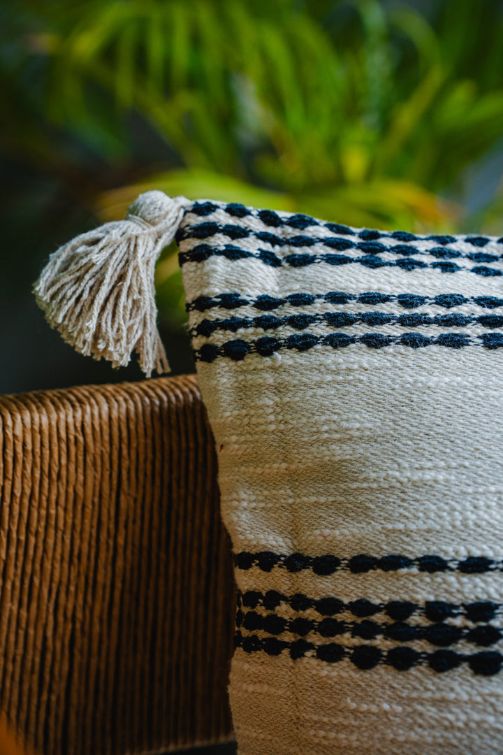 Boho Style Black/White Cushion Cover