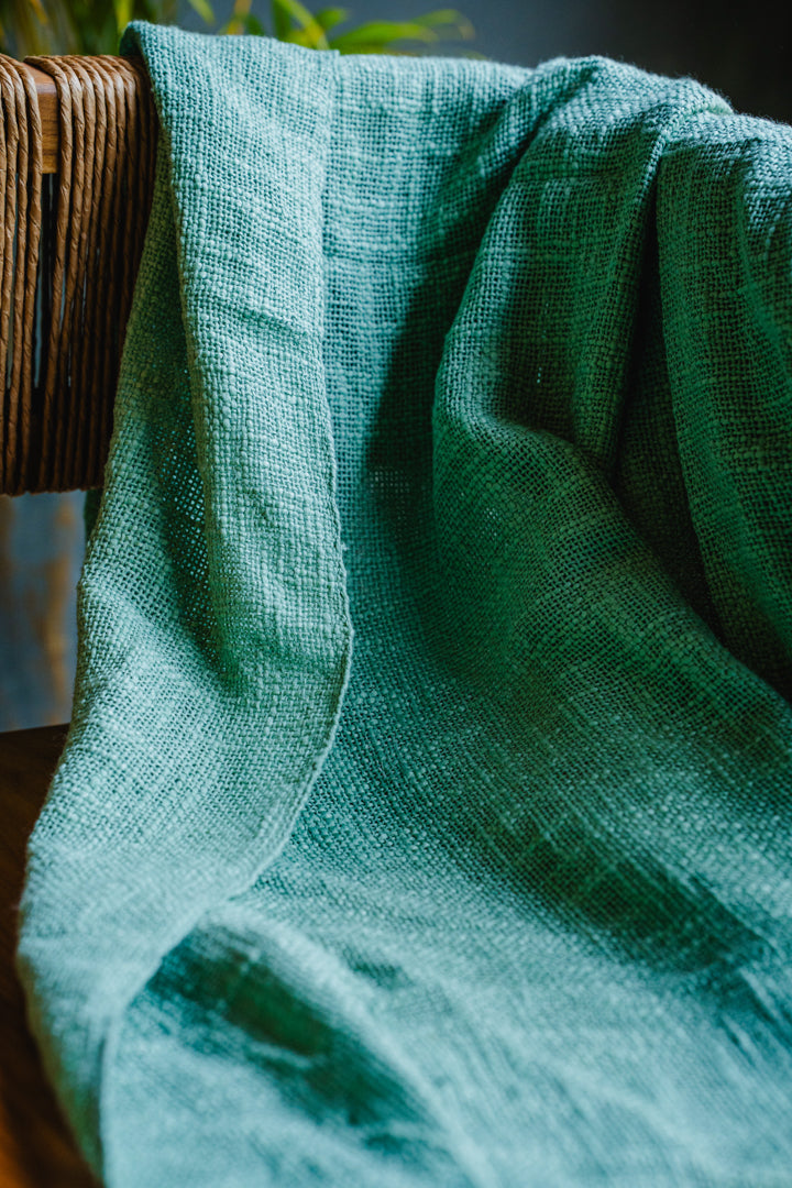 Pastel Green Solid Color Sofa Throw