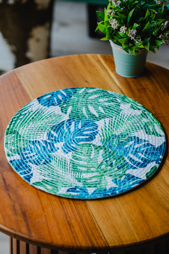 Green/Blue Natural Leaf Placemats