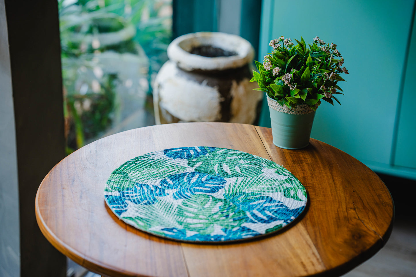 Green/Blue Natural Leaf Placemats
