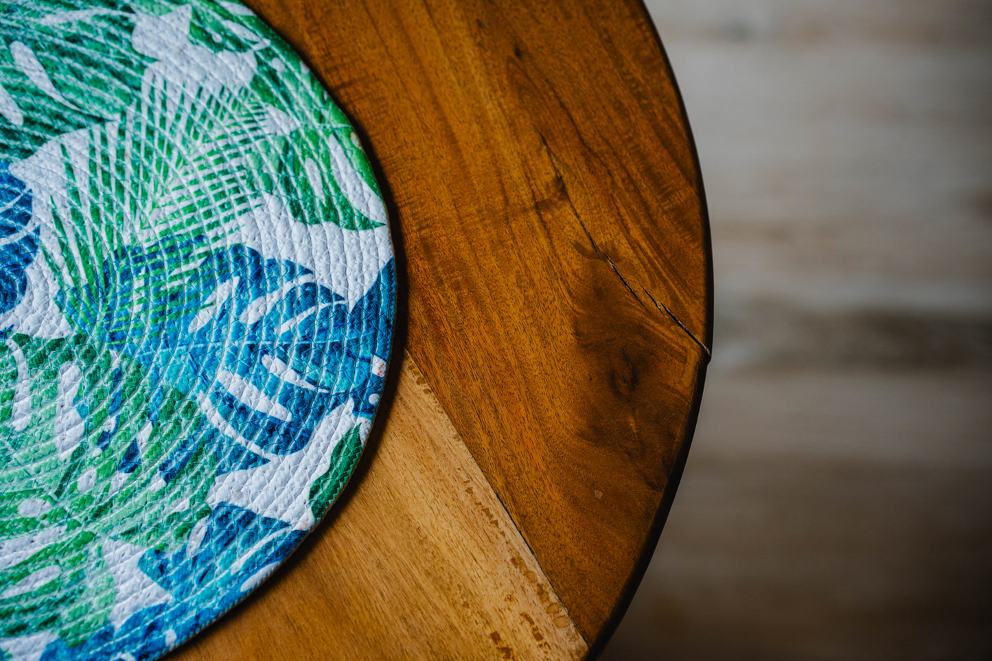 Green/Blue Natural Leaf Placemats