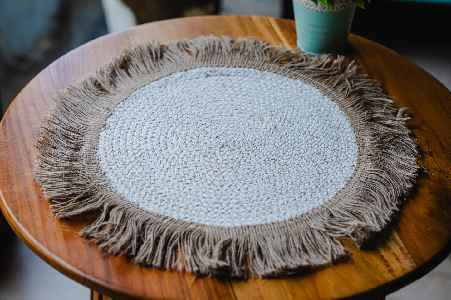 Woven Beige and White Placemats