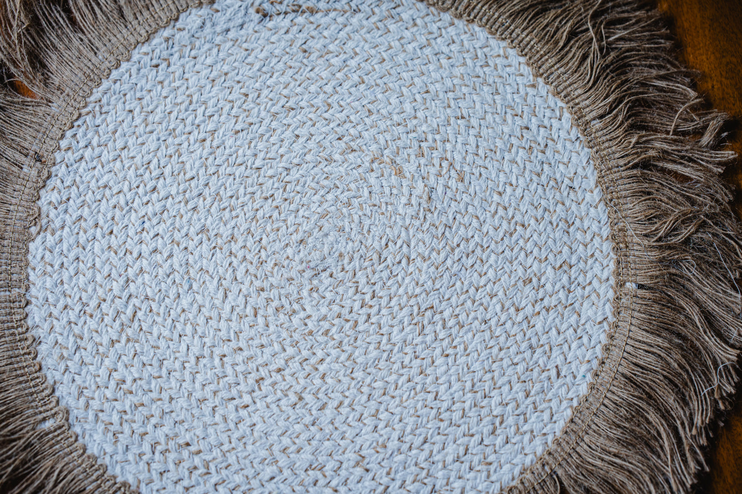 Woven Beige and White Placemats