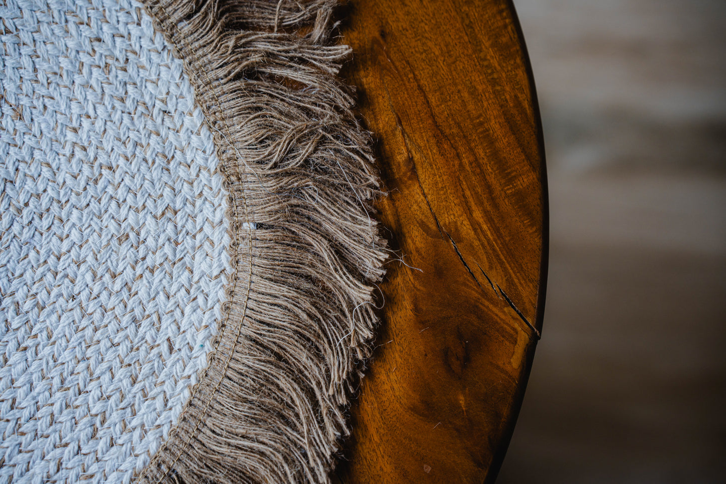 Woven Beige and White Placemats