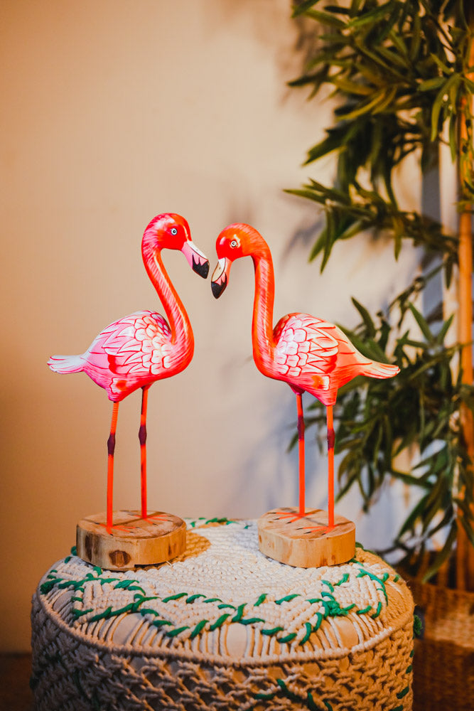 Wooden Flamingo