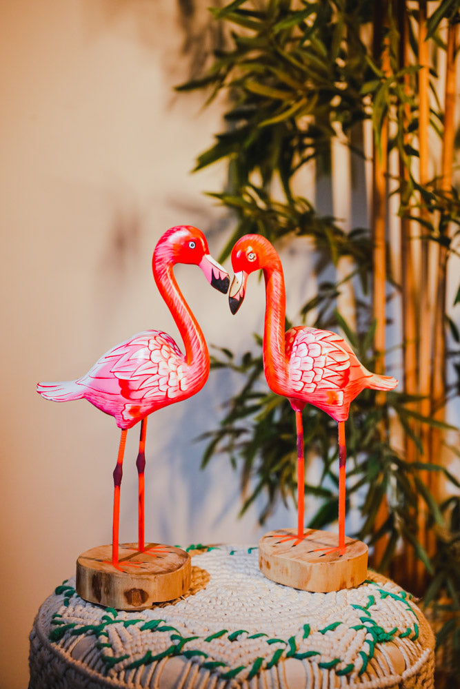 Wooden Flamingo
