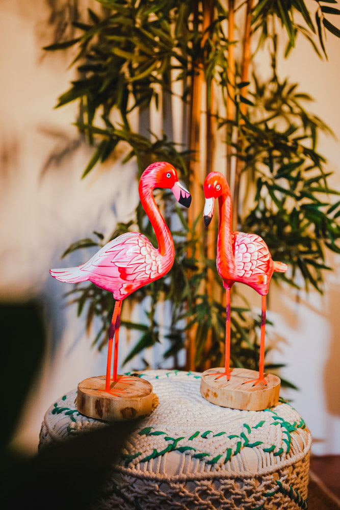 Wooden Flamingo