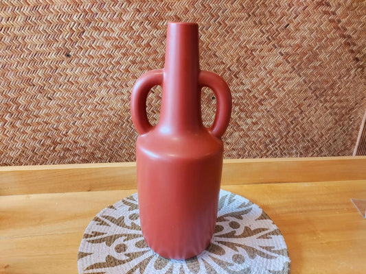 Big Maroon Ceramic Vase
