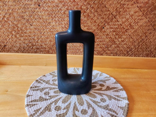 Black Ceramic Vase