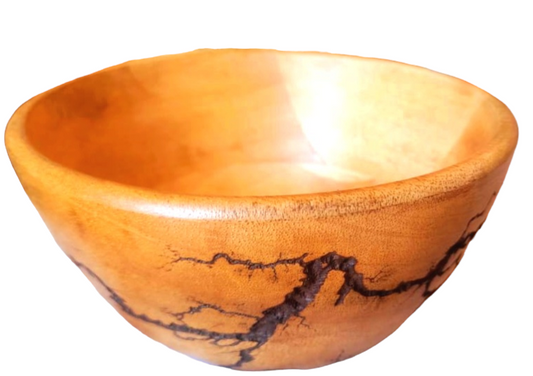 Wooden Large Bowl (Natural Brown Polish)