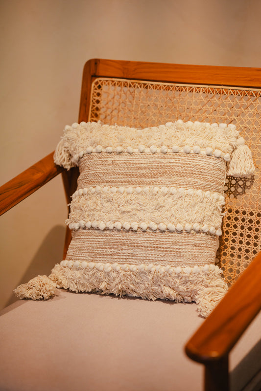 Bohemian Natural Tufted Cushion Cover
