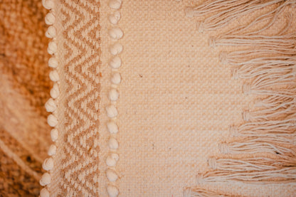 Bohemian Beige Natural Color Cushion Cover