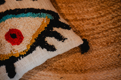 Evil Eye Tufted Cushion Cover