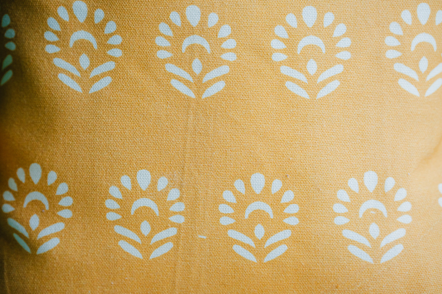 Yellow Floral Printed Cushion Cover