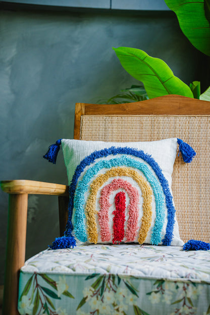 Rainbow Tufted Cushion Cover