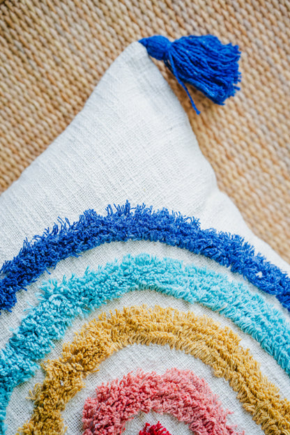 Rainbow Tufted Cushion Cover