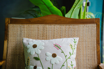 Rust Pink Floral Cushion Cover