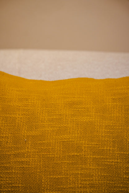 Elegant Yellow Solid Color Cushion Cover