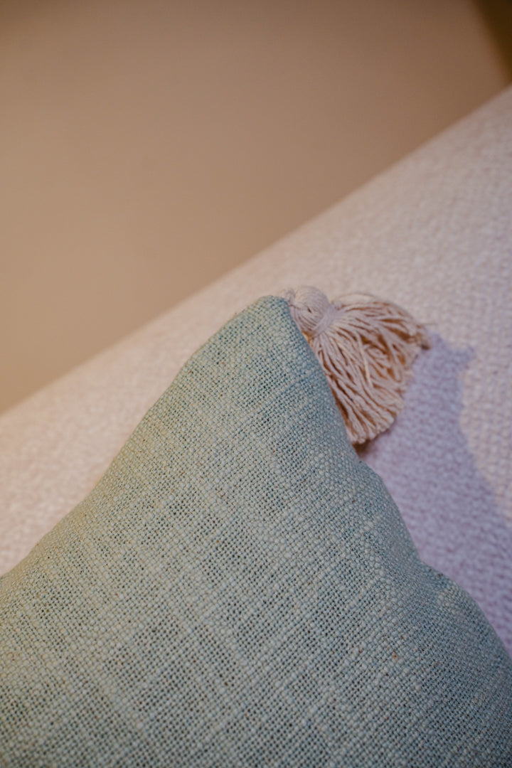 Pastel Green Solid Color Cushion Cover
