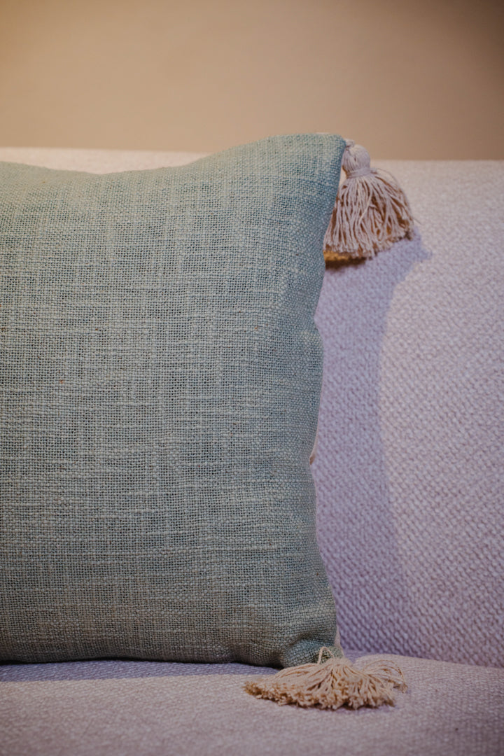 Pastel Green Solid Color Cushion Cover