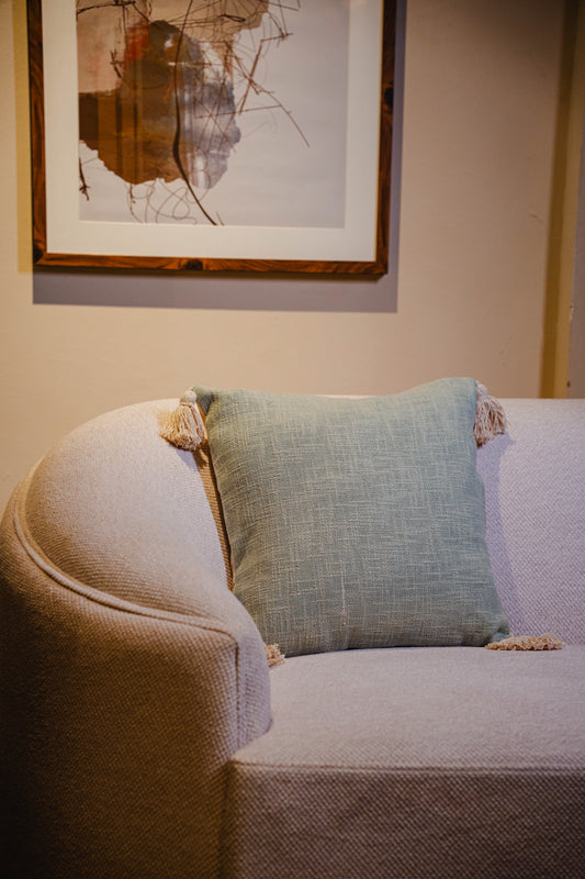 Pastel Green Solid Color Cushion Cover