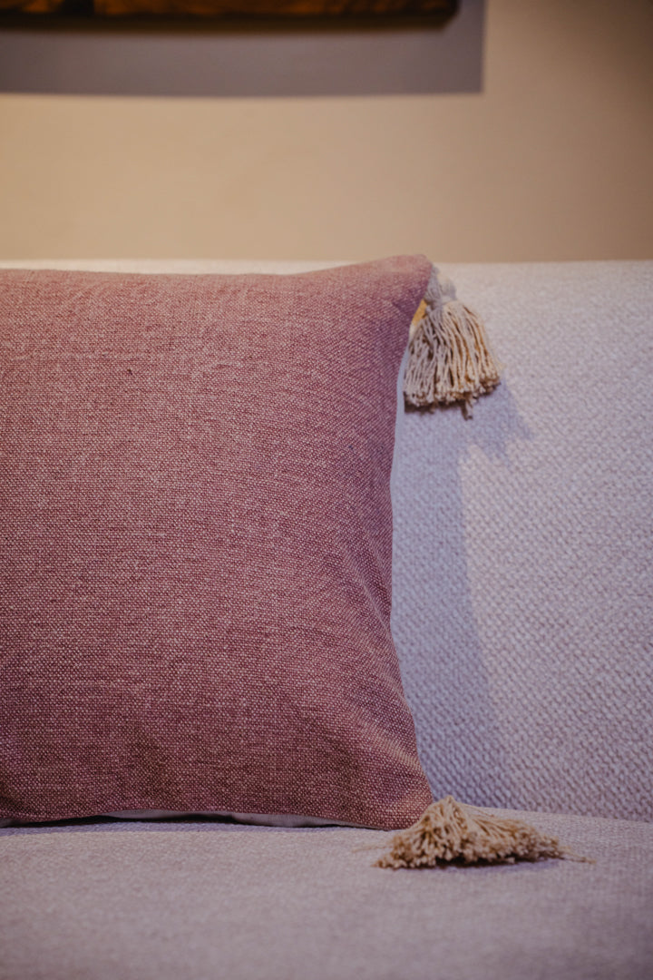 Pink Solid Color Cushion Cover