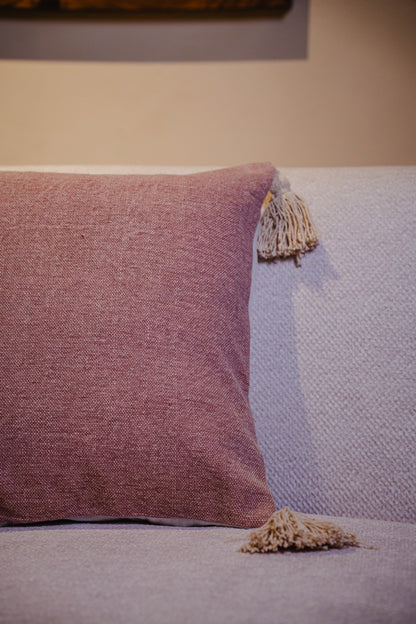 Pink Solid Color Cushion Cover