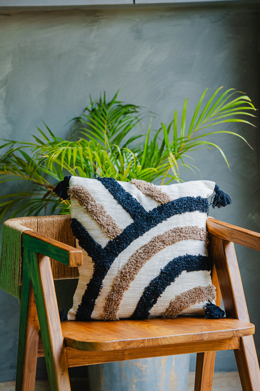 Tufted Handmade Cotton Cushion Cover
