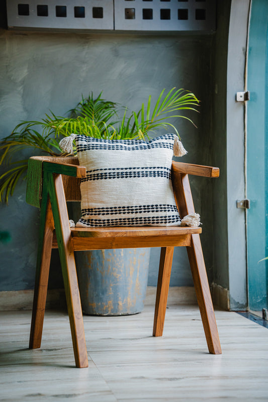Boho Style Black/White Cushion Cover