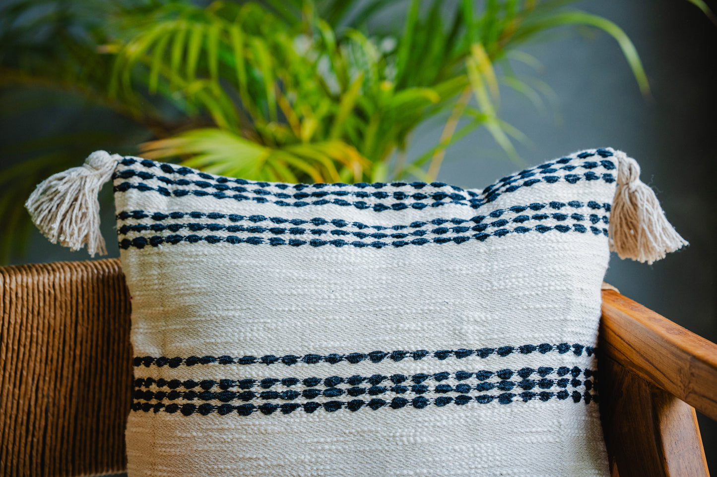 Boho Style Black/White Cushion Cover