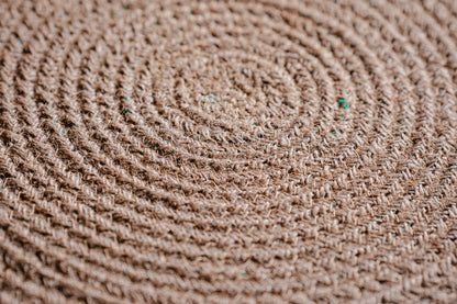Jute Round Placemat with Brown Edge