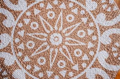 Printed Beige/White Jute Placemats