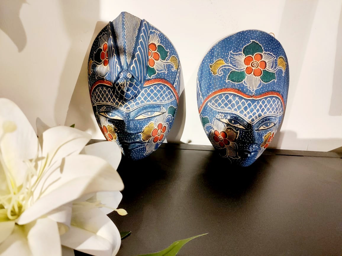 Wooden Big Size Masks Pair