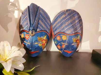 Wooden Big Size Masks Pair